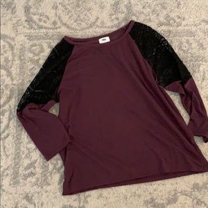 Maroon 3/4 sleeves
